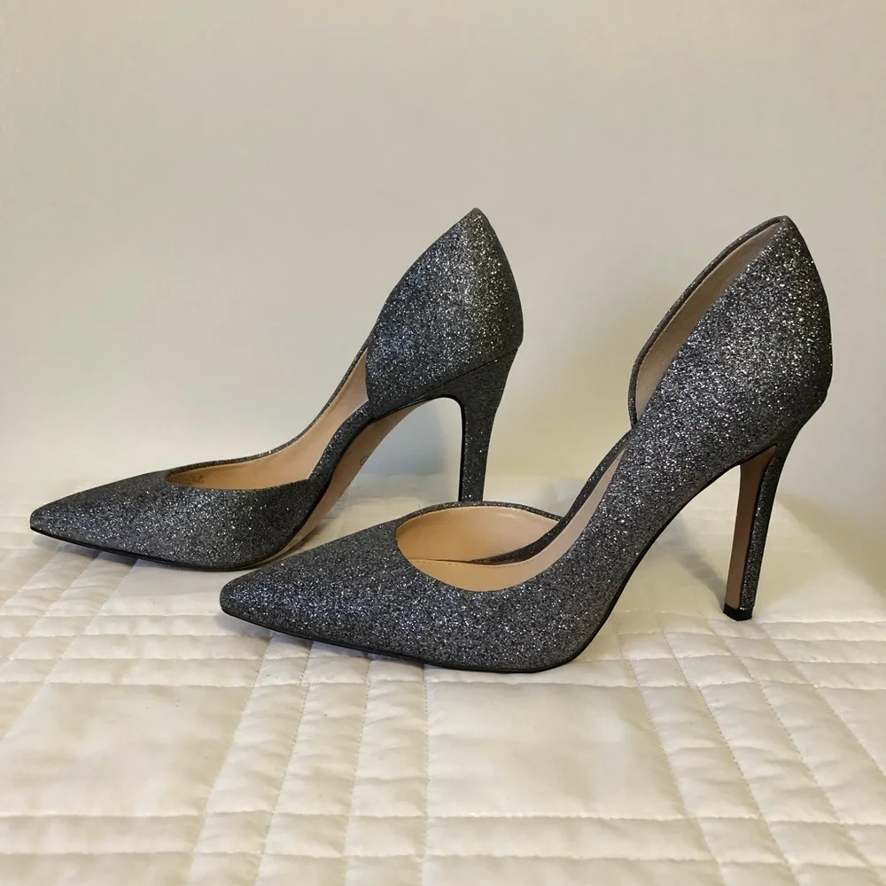 Jessica Simpson Claudette Alloy Glitter Pump Size 6.5M